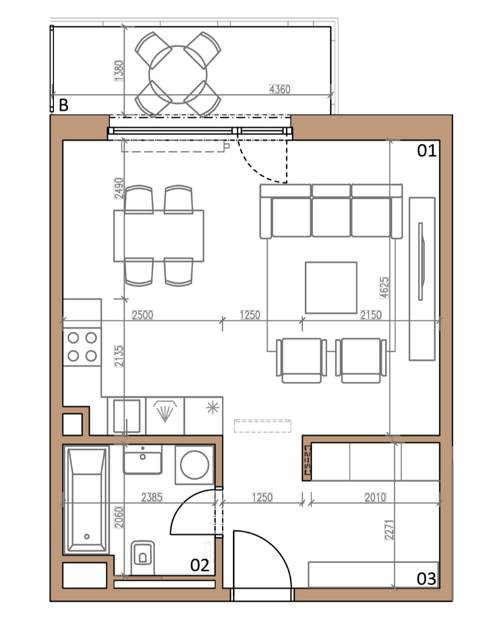 1KK Izbové bývanie